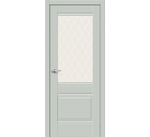 Дверь Браво Прима-3 Grey Matt White Сrystal Mr.Wood