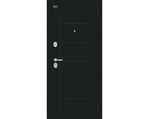 Дверь входная Bravo R Граффити-5 117.Г5 Букле черное/Snow Art