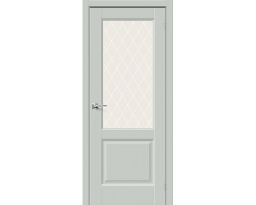 Дверь Браво Неоклассик-33 Grey Matt White Сrystal Mr.Wood