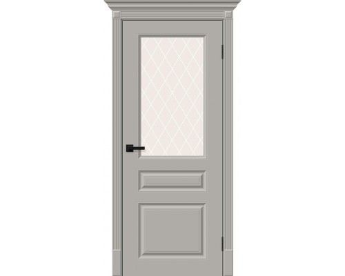 Дверь Браво Скинни-15.1 Greyny White Сrystal