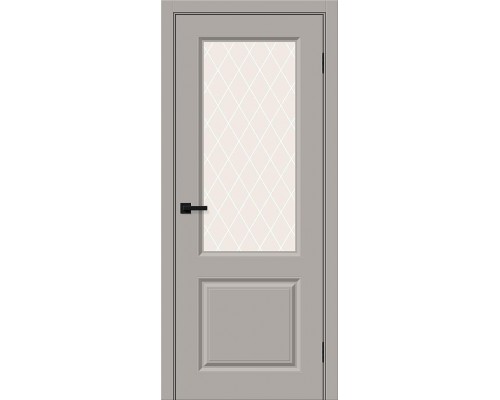 Дверь Скинни-13 Grey Pro White Сrystal Браво, Bravo
