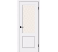 Дверь Скинни-13 White Pro White Сrystal Браво, Bravo