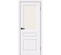 Дверь Скинни-15 White Pro White Сrystal Браво, Bravo