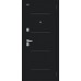 Дверь входная Bravo R Техно/BChrome Букле черное/Bianco Melinga