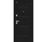 Дверь входная Bravo R Техно/BChrome Букле черное/Wenge Melinga