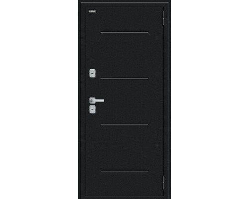 Дверь входная Bravo Thermo Thermo Лайн/BChrome Букле черное/Wenge Melinga