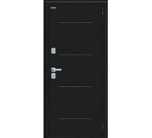 Дверь входная Bravo Thermo Thermo Лайн/BChrome Букле черное/Cappuccino Melinga