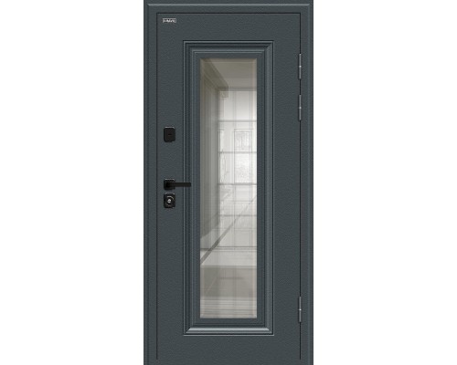 Дверь входная Bravo Thermo Шелл СД/SBlack Старк антрацит/White Sand