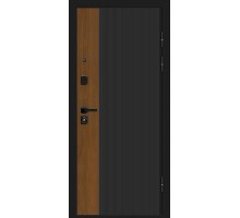 Дверь входная Optim D Optim Z-2 Вертикаль Муар черный-Грецкий Орех/Белый