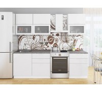 Vivat Кухня Валерия-М-01 Белый металлик/Белый 2140*1800*600